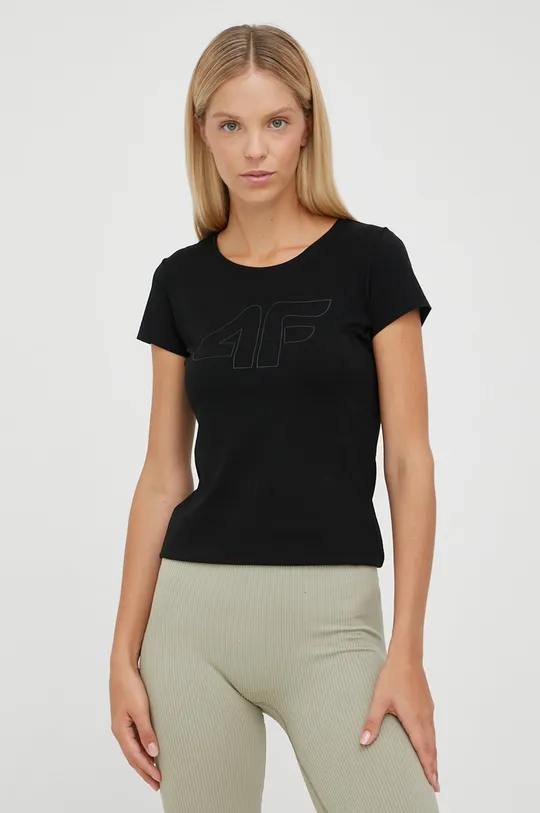 μαύρο Μπλουζάκι 4F Γυναικεία