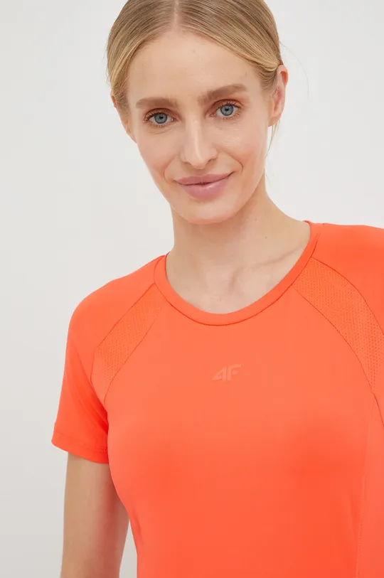 πορτοκαλί Μπλουζάκι για τρέξιμο 4F Γυναικεία