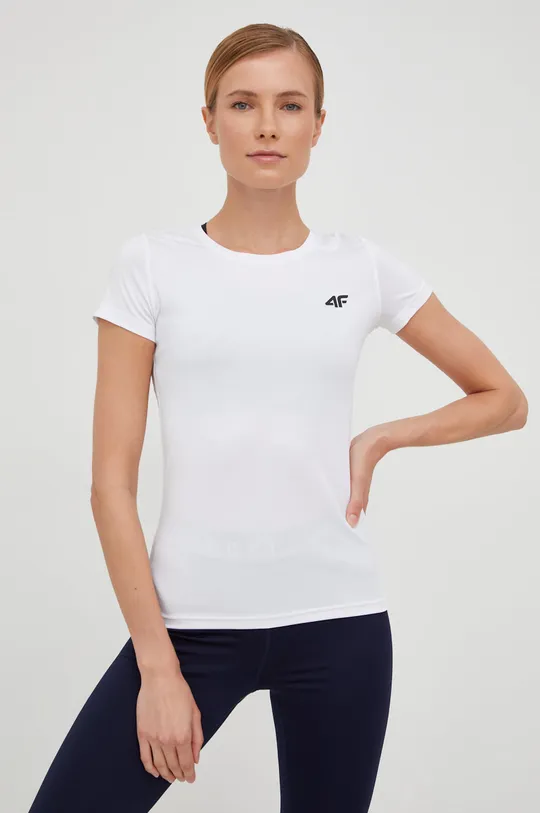 λευκό Μπλουζάκι προπόνησης 4F Γυναικεία