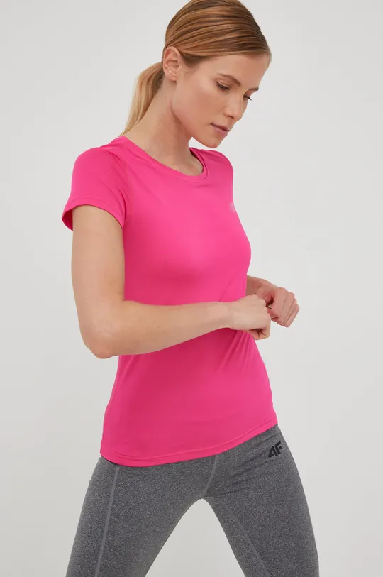 roza Kratka majica za vadbo 4F Ženski
