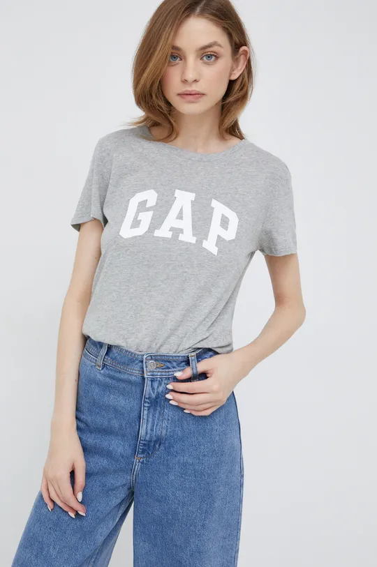 γκρί Βαμβακερό μπλουζάκι GAP Γυναικεία