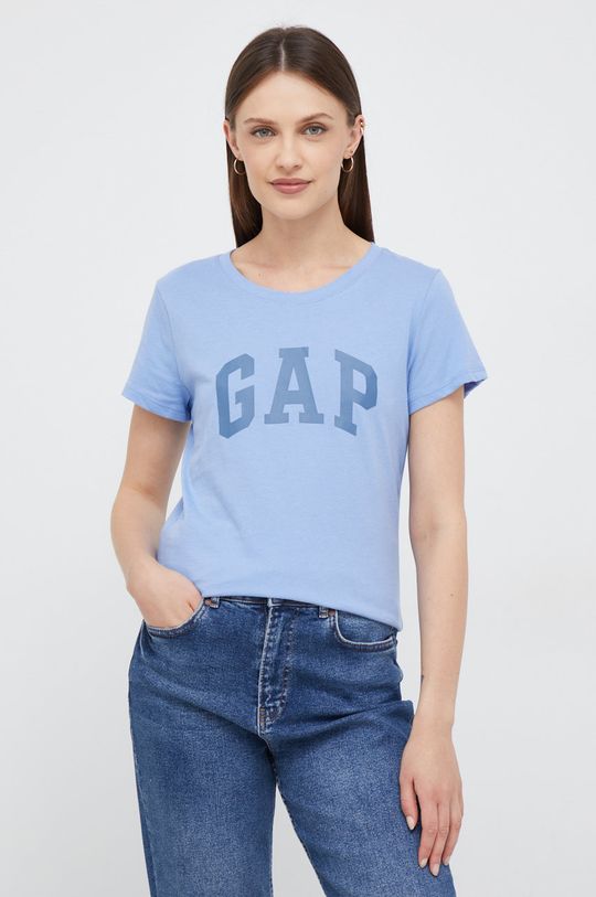 stalowy niebieski GAP t-shirt bawełniany