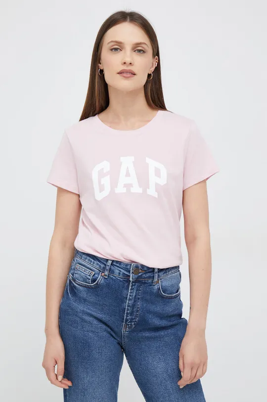 roza Bombažna kratka majica GAP