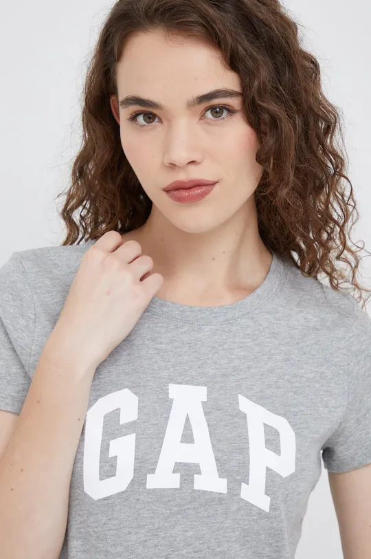 γκρί Βαμβακερό μπλουζάκι GAP Γυναικεία