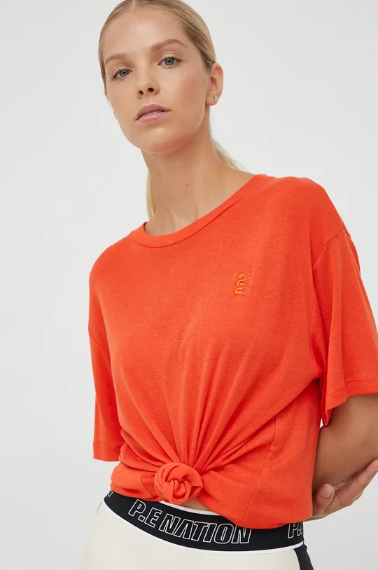 pomarańczowy P.E Nation t-shirt Damski