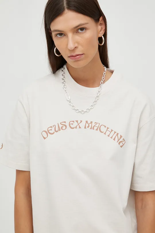 beżowy Deus Ex Machina t-shirt bawełniany