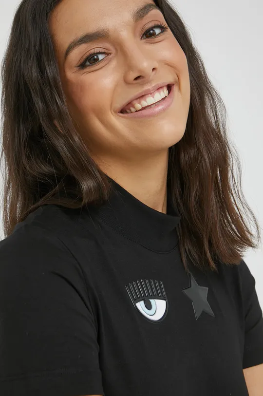 čierna Bavlnené tričko Chiara Ferragni