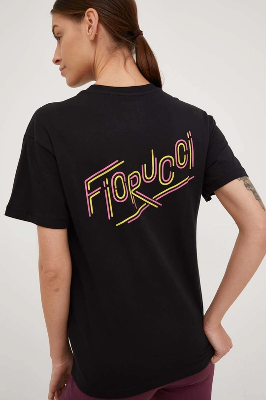 Bavlnené tričko Napapijri X Fiorucci čierna