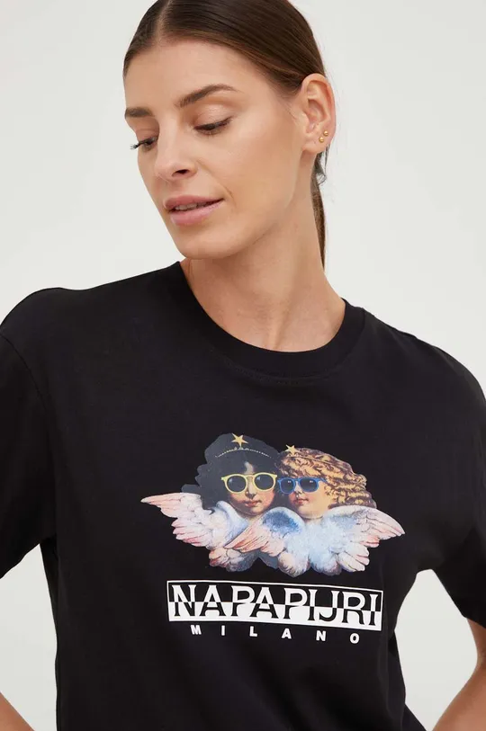Βαμβακερό μπλουζάκι Napapijri X Fiorucci  100% Βαμβάκι