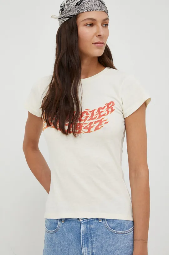 beige Wrangler t-shirt in cotone