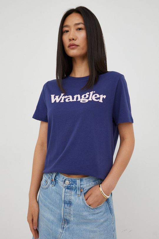 námořnická modř Bavlněné tričko Wrangler Dámský