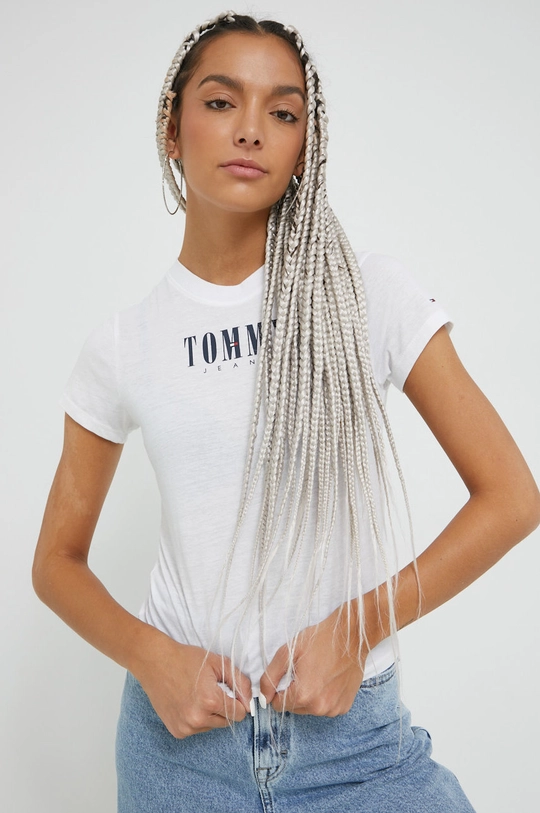 biały Tommy Jeans t-shirt