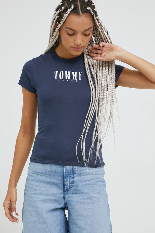 granatowy Tommy Jeans t-shirt Damski