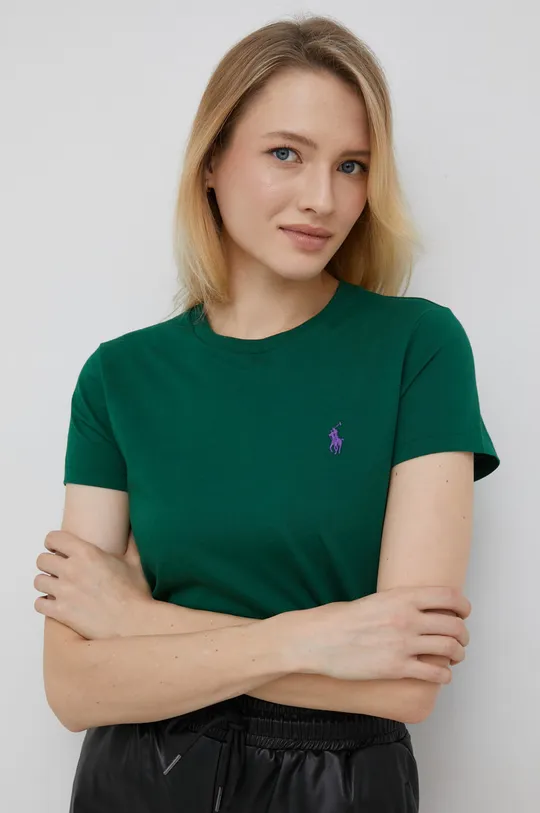 πράσινο Βαμβακερό μπλουζάκι Polo Ralph Lauren Γυναικεία