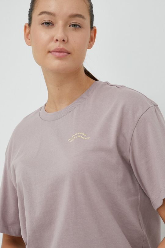 lawendowy Outhorn t-shirt bawełniany