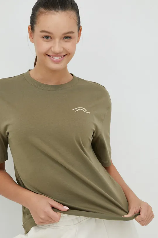 πράσινο Βαμβακερό μπλουζάκι Outhorn Γυναικεία