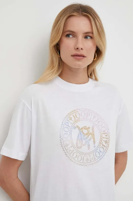 biały Joop! t-shirt bawełniany Damski