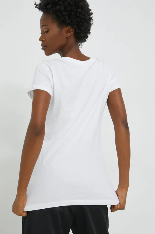 Βαμβακερό μπλουζάκι Kappa λευκό