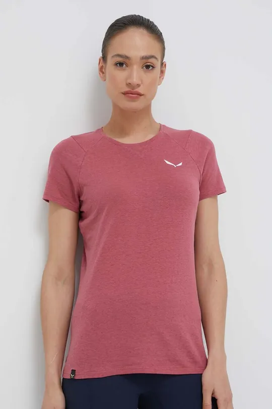 рожевий Спортивна футболка Salewa Pure Dolomites Hemp Жіночий