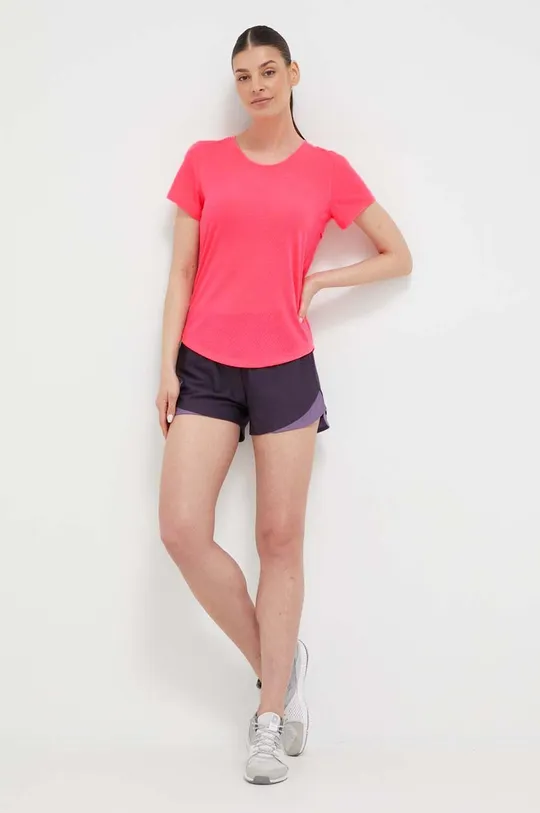 Μπλουζάκι για τρέξιμο Under Armour ροζ
