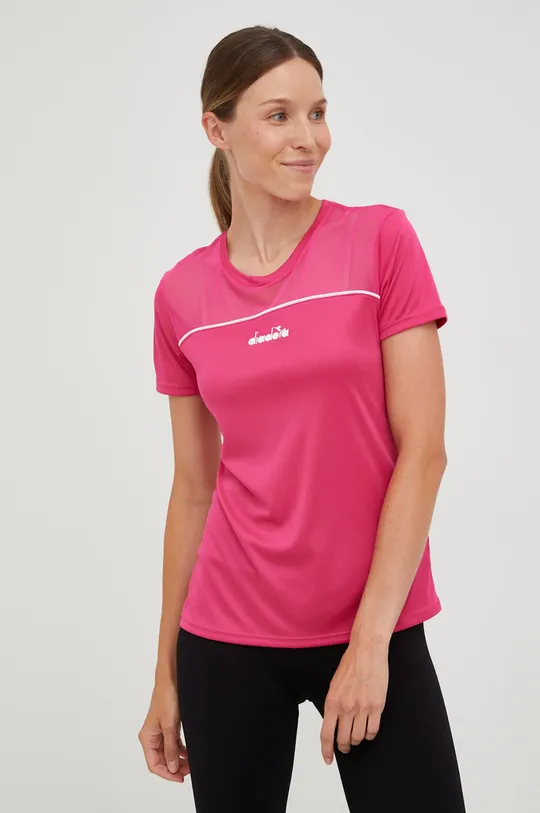 różowy Diadora t-shirt treningowy