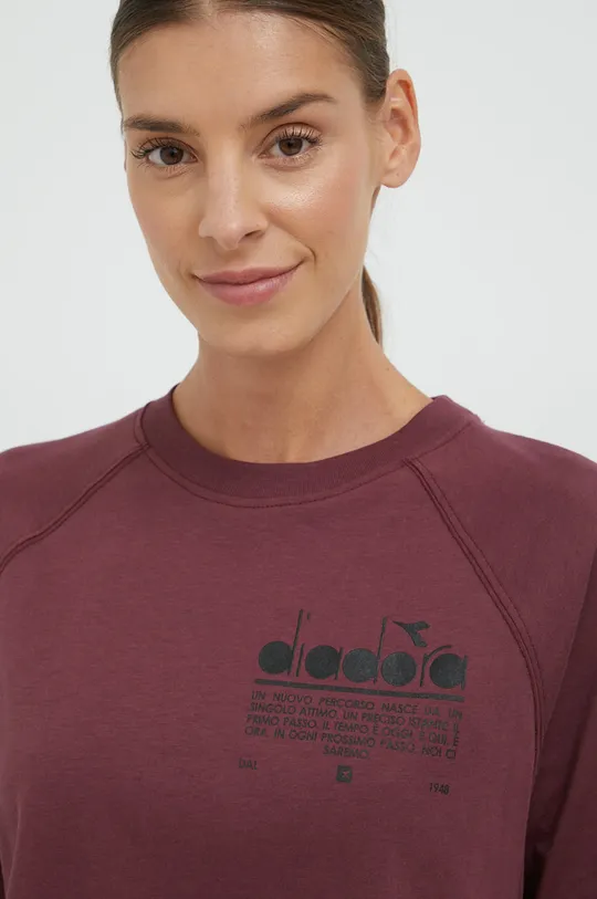 μωβ Βαμβακερό μπλουζάκι Diadora