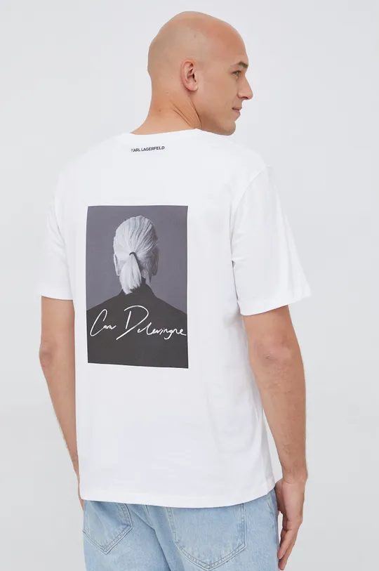 Βαμβακερό μπλουζάκι Karl Lagerfeld Karl Lagerfeld X Cara Delevingne Γυναικεία