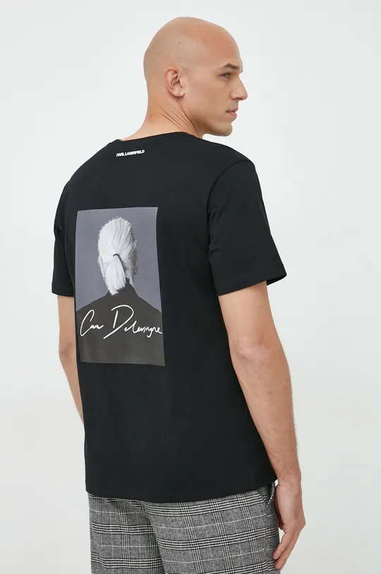 Βαμβακερό μπλουζάκι Karl Lagerfeld Karl Lagerfeld X Cara Delevingne