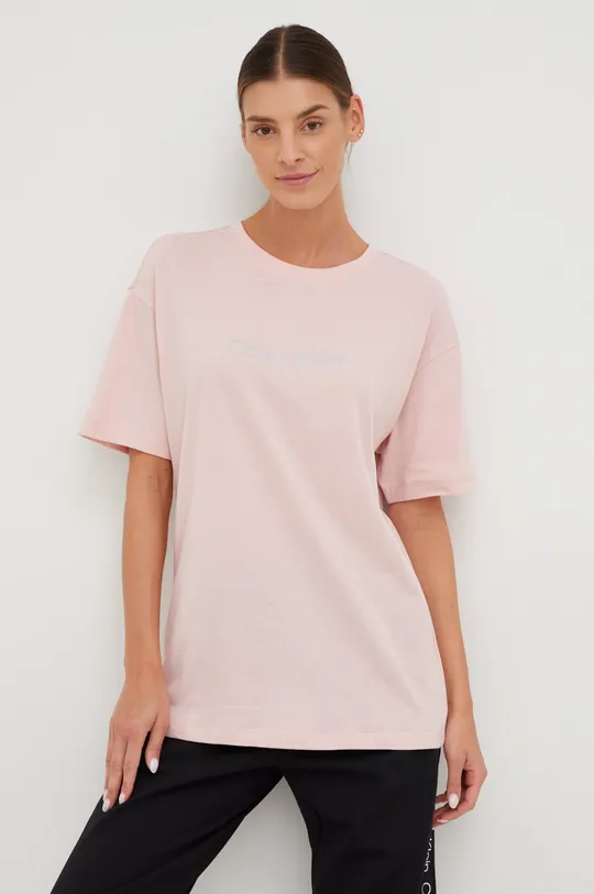 pastelowy różowy Calvin Klein Performance t-shirt