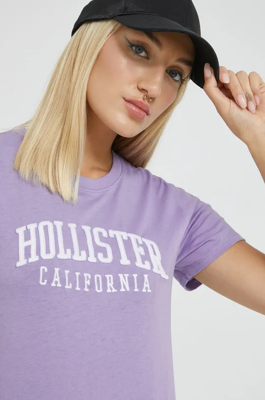 μωβ Μπλουζάκι Hollister Co. Γυναικεία