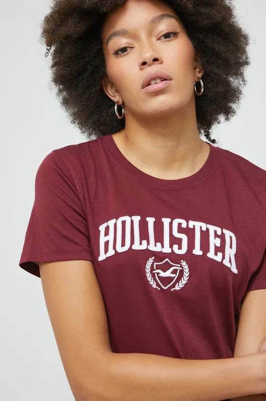 Hollister Co. t-shirt bordowy