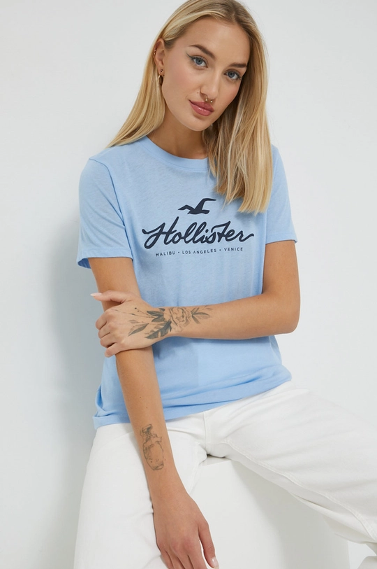 μπλε Μπλουζάκι Hollister Co. Γυναικεία