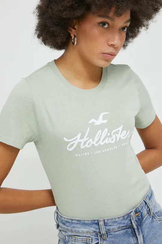 Tričko Hollister Co. tlumená zelená