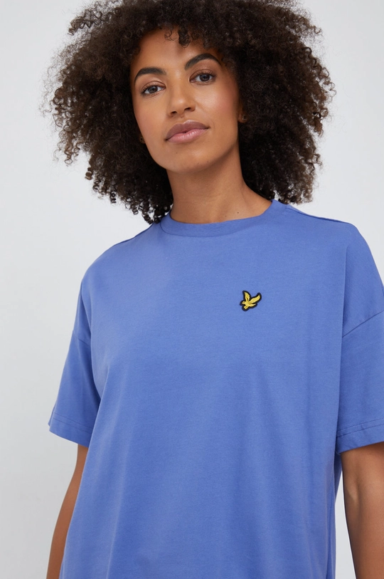 plava Pamučna majica Lyle & Scott