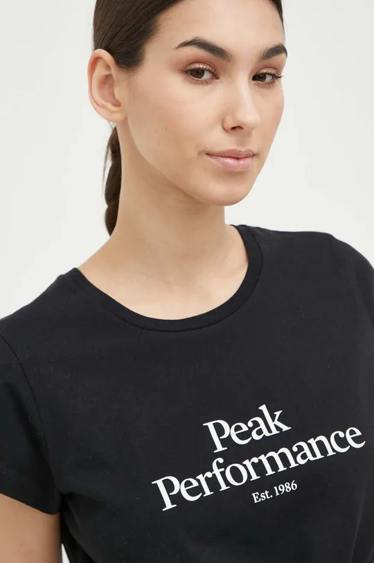fekete Peak Performance pamut póló