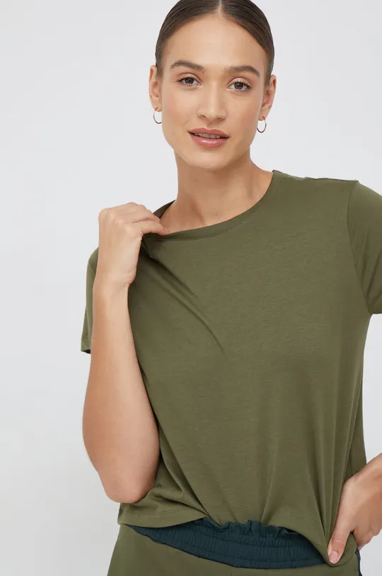 zelená Bavlnené tričko Sisley Dámsky