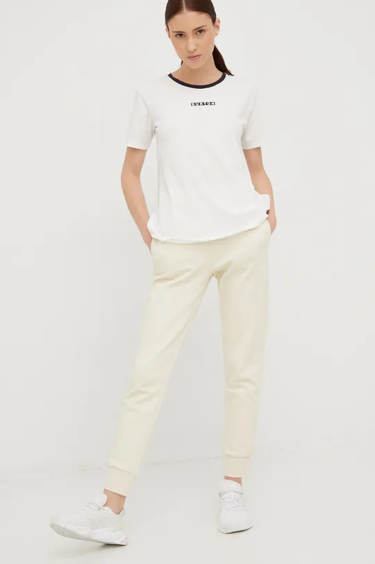 Βαμβακερό μπλουζάκι Burton λευκό