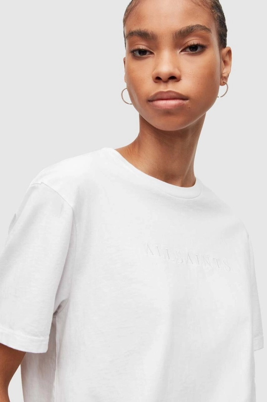 AllSaints t-shirt bawełniany PIPPA BF TEE biały