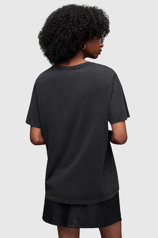 czarny AllSaints t-shirt bawełniany