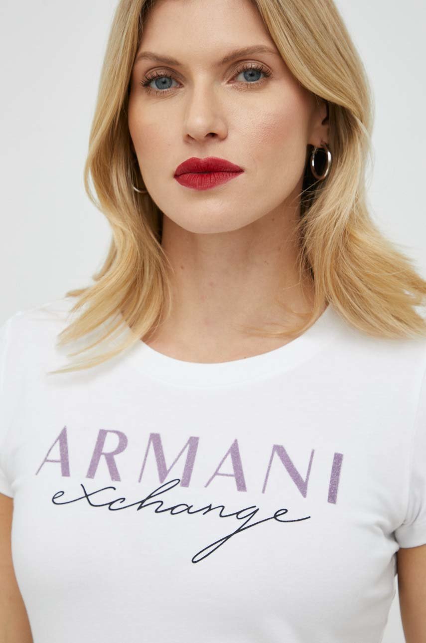 biały Armani Exchange t-shirt