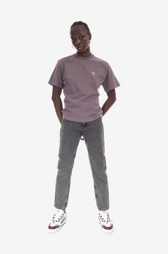 Bavlněné tričko Carhartt WIP fialová