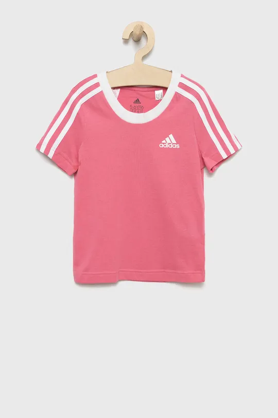 ροζ Παιδικό βαμβακερό μπλουζάκι adidas Performance Για κορίτσια