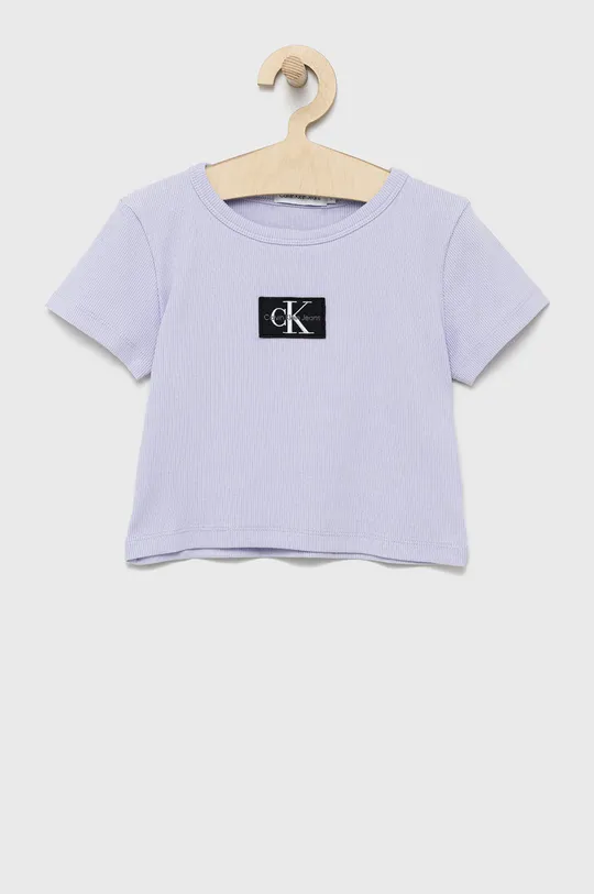 vijolična Otroški t-shirt Calvin Klein Jeans Dekliški