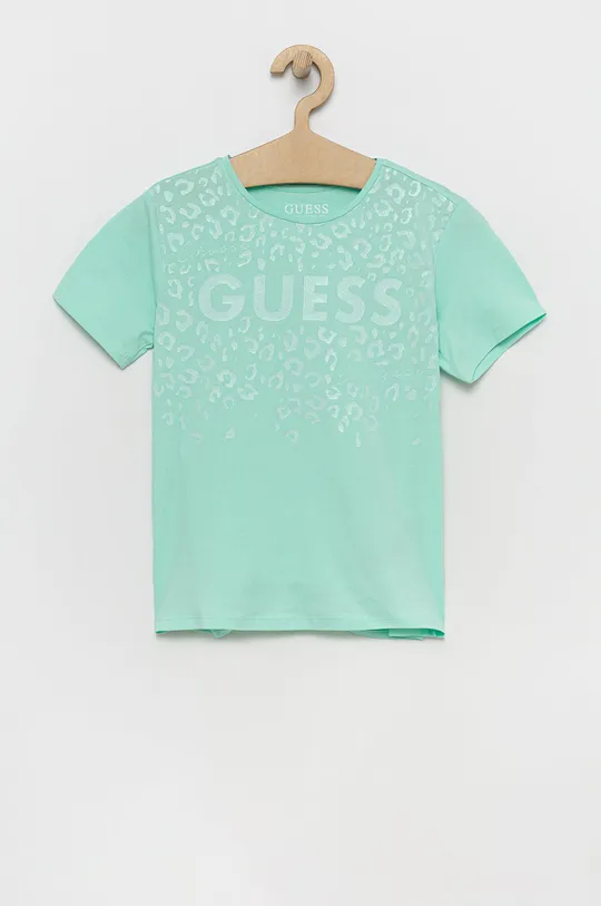 бірюзовий Дитяча футболка Guess Для дівчаток
