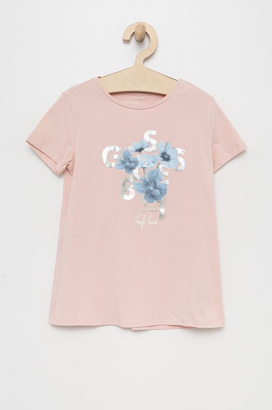 βρώμικο ροζ Παιδικό μπλουζάκι Guess Για κορίτσια