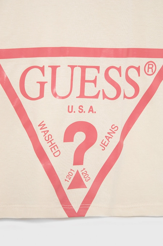 Guess t-shirt bawełniany dziecięcy 100 % Bawełna