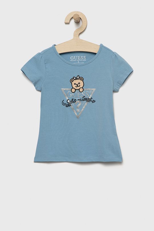 jasny niebieski Guess t-shirt dziecięcy Dziewczęcy