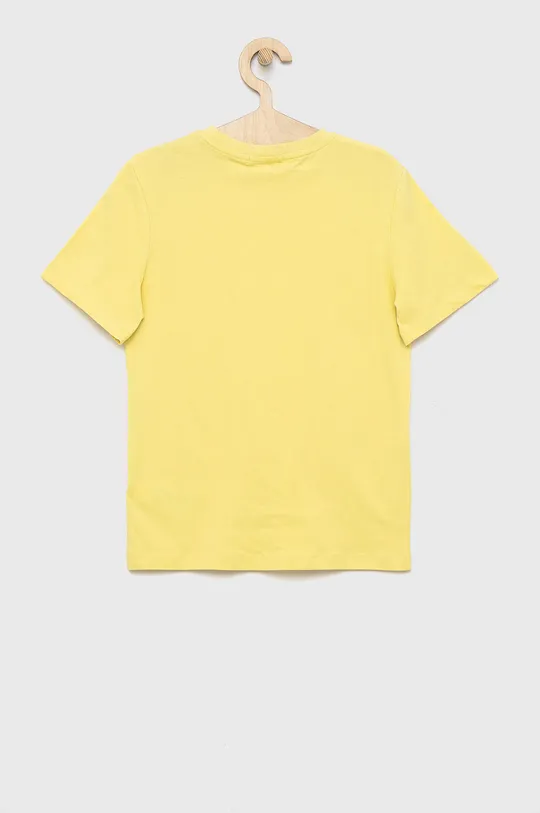 Παιδικό βαμβακερό μπλουζάκι Calvin Klein Jeans κίτρινο