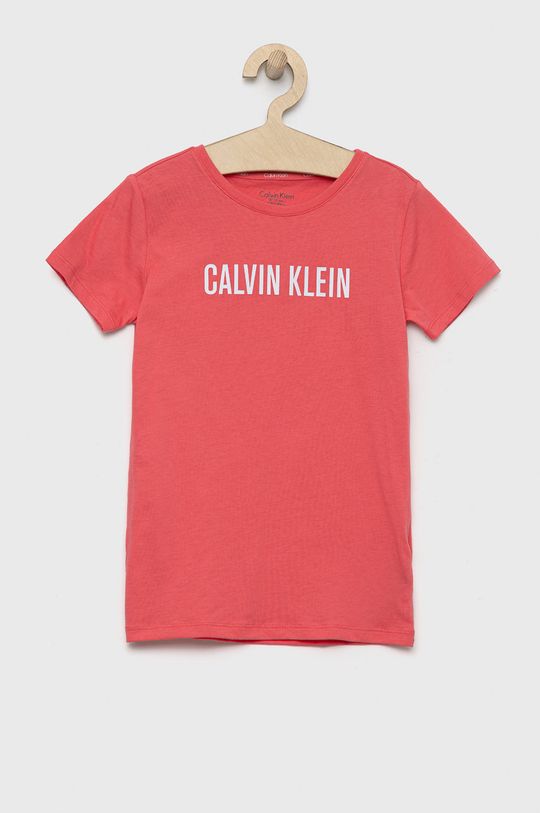 Calvin Klein Underwear t-shirt bawełniany dziecięcy (2-pack) czerwony róż