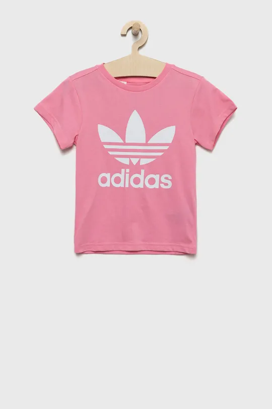 roza Otroški bombažen t-shirt adidas Originals Dekliški